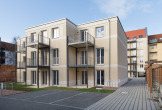 Rückansicht Gartenhaus 1 - WBS erforderlich!!! 3-Zi.-Whg. mit Balkon im ruhigen Gartenhaus in Neubau von 2022