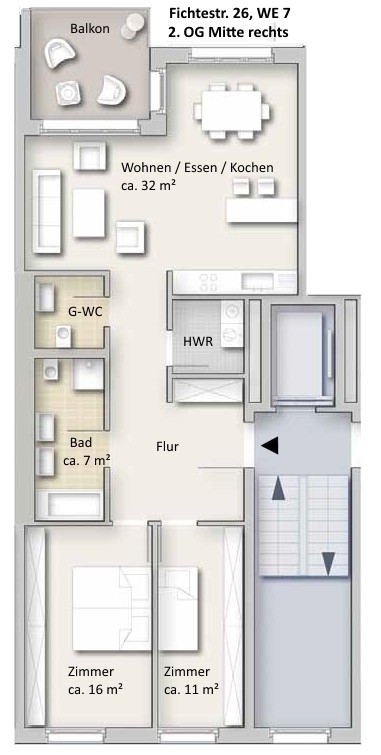 ETW 7, Fichtestraße 26, Leipzig - Grundriss