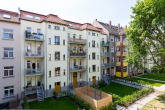 Hofansicht - schöne 5- Zimmerwohnung im Leipziger Brunnenviertel mit großem Balkon und sehr guter Ausstattung